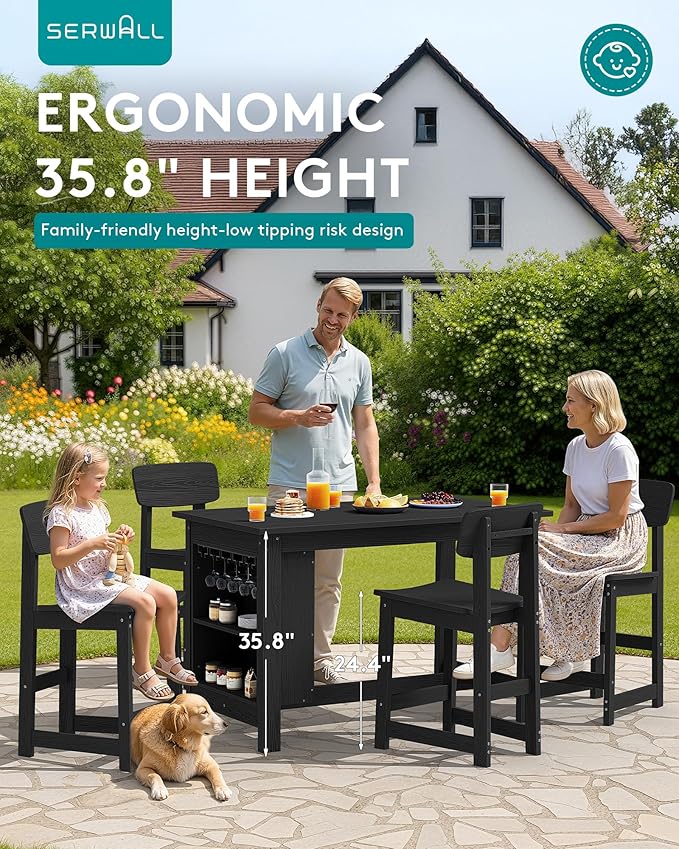SERWALL 8-Piece Counter Height DiningTable Sets - Image 3