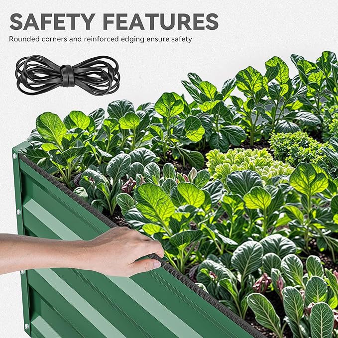 YITAHOME 96x48x12 in 2pcs Galvanized Raised Garden Bed Kit, Large Metal Planter - Image 5