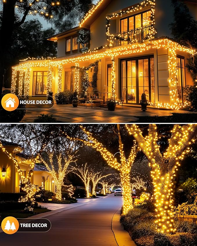 Brightown 2 Pack Solar String Lights Outdoor Waterproof, 92Ft 240 LED Solar - Image 2