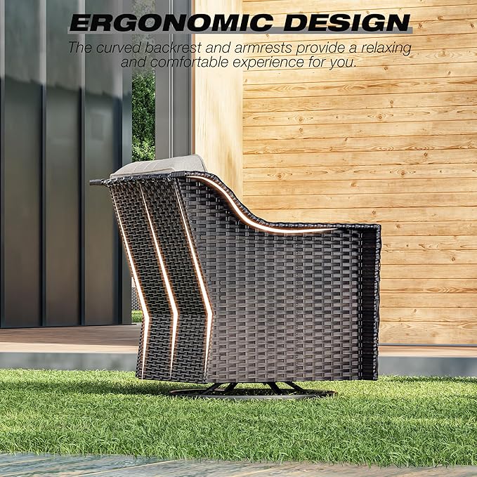 Joyside Wicker Patio Furniture Sets, 7 Pieces Upgraded Large Size Outdoor - Image 5