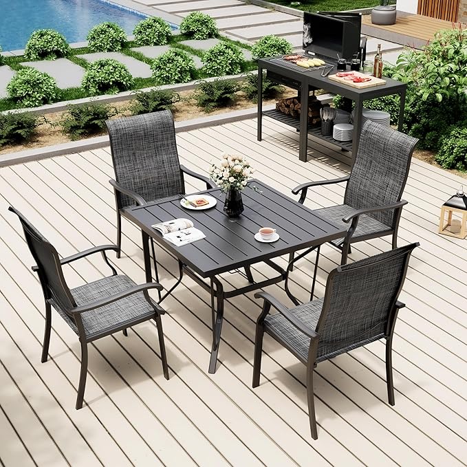 Pamapic 5-Piece Outdoor Dining Set, Patio Dining Set - Image 2