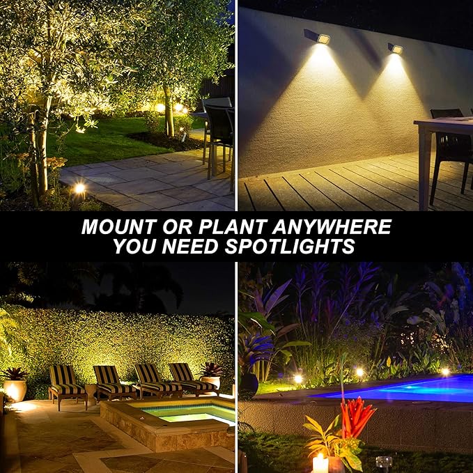 Solar Spot Lights Outdoor, 20 LED IP65 Waterproof Solar Landscape Spotlights - Image 2