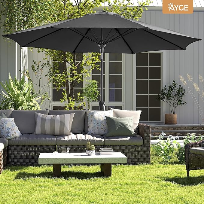 Ayge 9FT Large Outdoor Patio Umbrella Market Table Umbrella-UV Resistant - Image 8