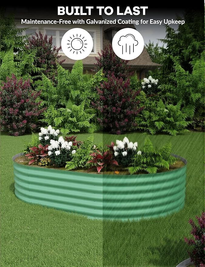 GarveeLife 8x4x1.5 ft Galvanized Raised Garden Bed - Image 5