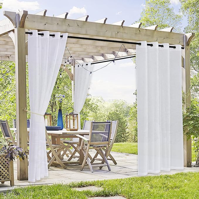 RYB HOME 2 Panels Porch Curtains Outdoor by RYBHOME