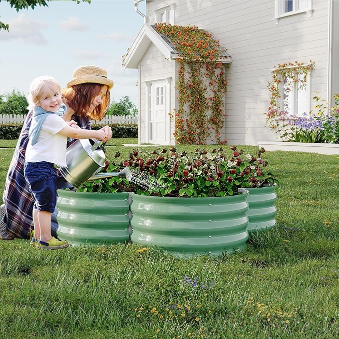 2-Pack Galvanized Raised Garden Bed, Veggies & Flowers. Rust-Resistant Raised - Image 3