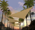 Amgo Custom Size 20' x 20' x 20' Sand Beige Triangle Sun Shade Sail Order to by Amgo