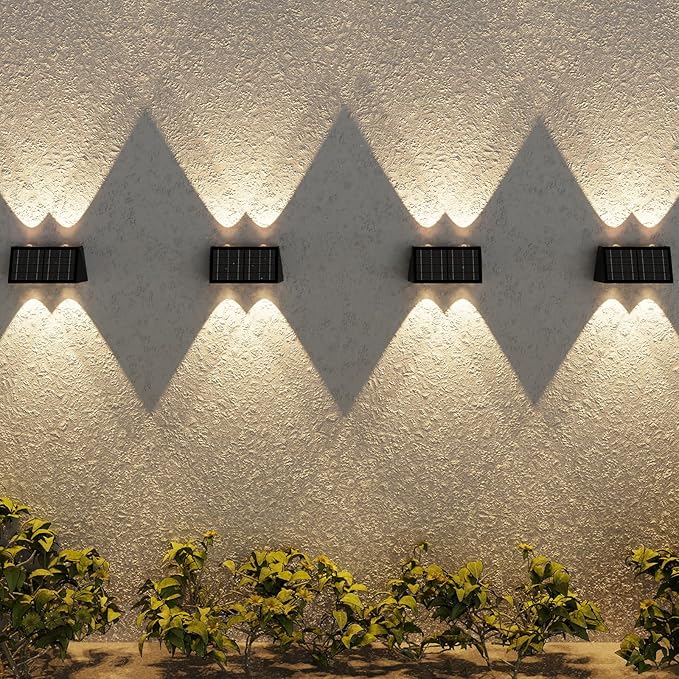 8-Pack Solar Fence Lights, Up & Down Lighting, 50LM/25LM 4 Modes, IP65 - Image 9