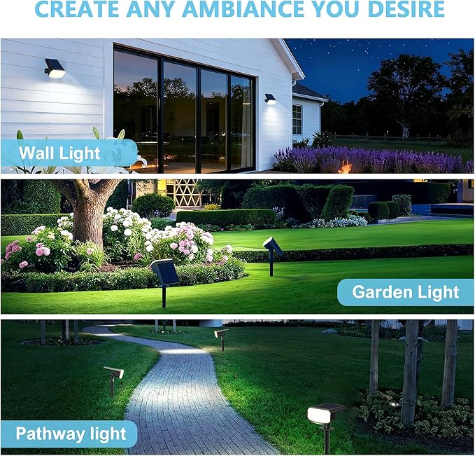 Solar Lights Outdoor Waterproof IP65, Super Bright LED, 6500K 2 Lighting Modes - Image 7