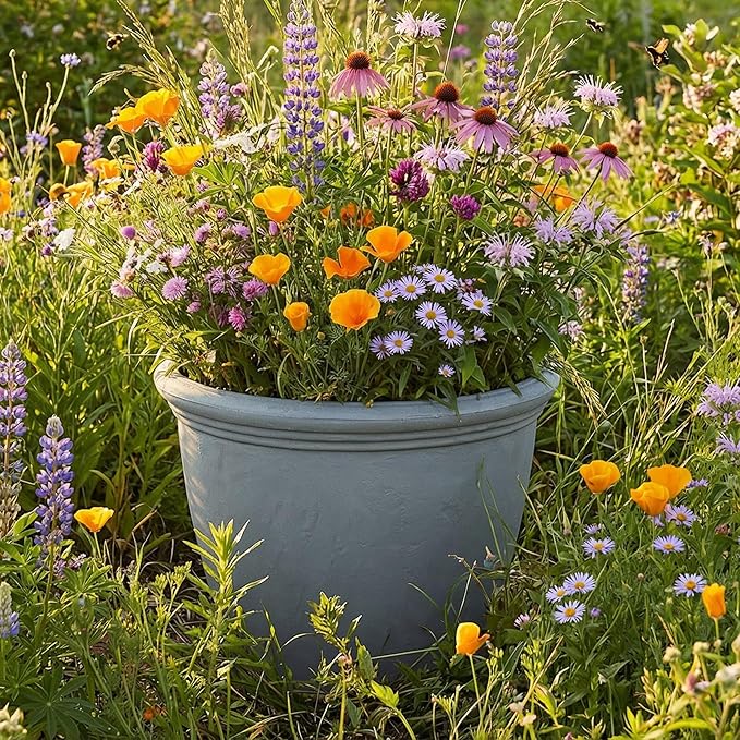 Sunnydaze 24-Inch Anjelica Large Plastic Pot - Image 7
