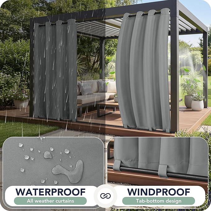 Gazebo Curtains Outdoor Waterproof 6 Panels - Image 2