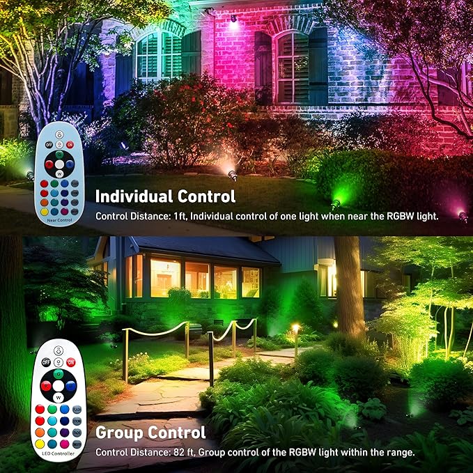 Christmas RGBW Landscape Spotlight, 12W RGBW Color Changing Outdoor Spot Lights - Image 6