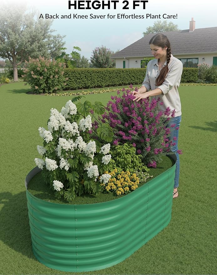 GarveeLife 4x2x2 ft Galvanized Raised Garden Bed - 24 in Tall Metal Planter Box - Image 5