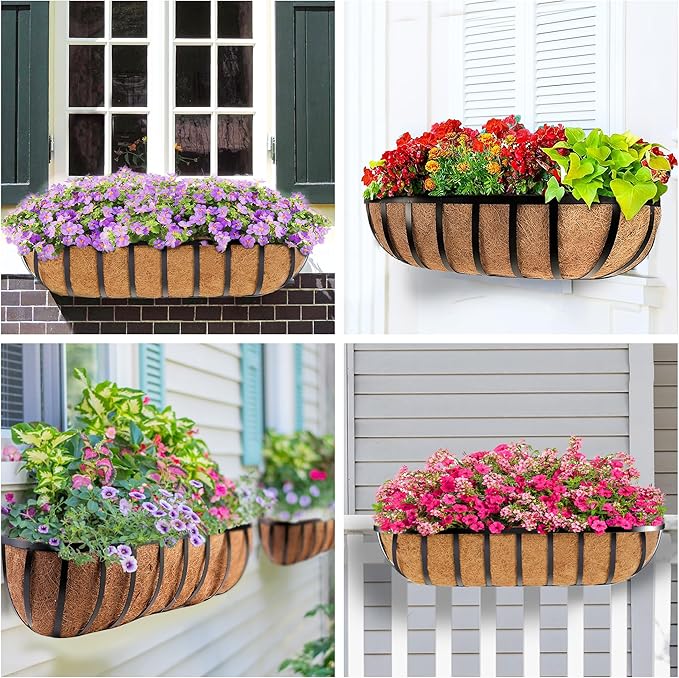 Y&M 24" Coco Liner for Window Box Deck Basket Planter Trough Coconut Fiber - Image 6