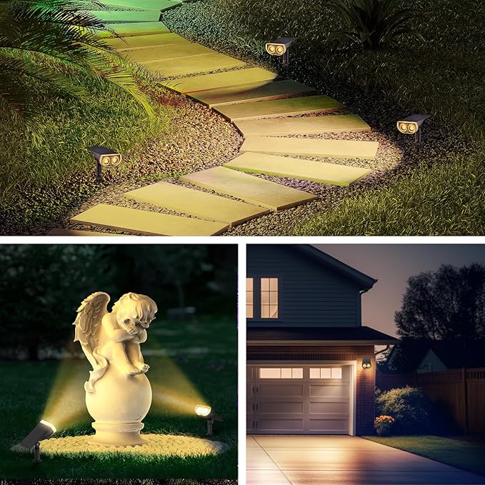 Consciot Christmas Solar Spot Lights Outdoor, IP67 Waterproof 2-in-1 Solar - Image 6