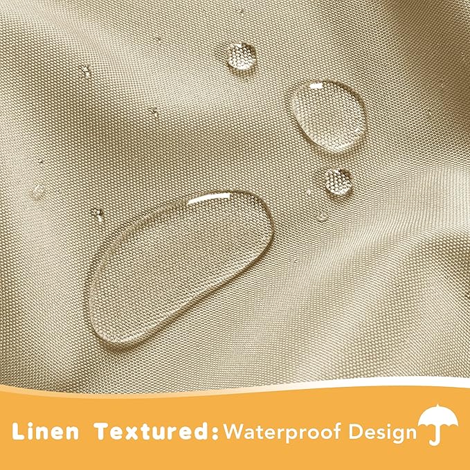 HolidayIdeas Outdoor Curtains for Patio Waterproof, 2 Panels - Image 2