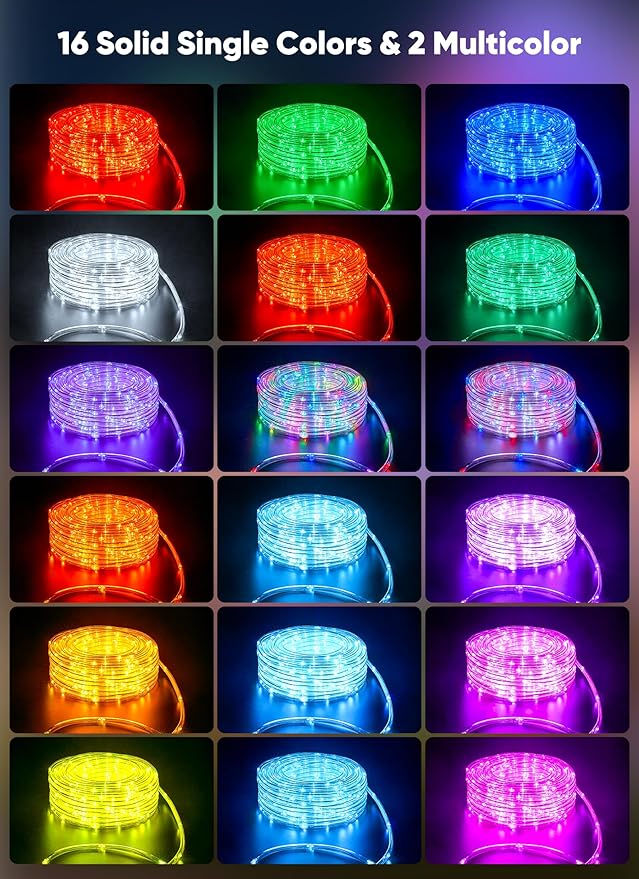 Minetom Rope Lights Color Changing, 16 Colors 108 FT 330 LED String Lights - Image 2