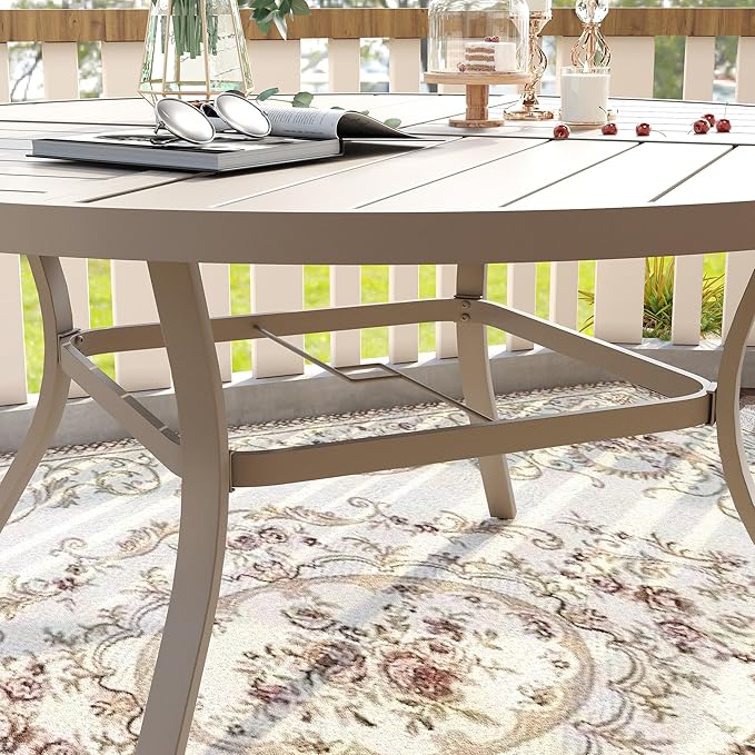 VICLLAX 63" Outdoor Round Patio Table - Image 2