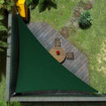 Amgo Custom Size 10' x 18' x 20.6' Green Right Triangle Sun Shade Sail Order to by Amgo