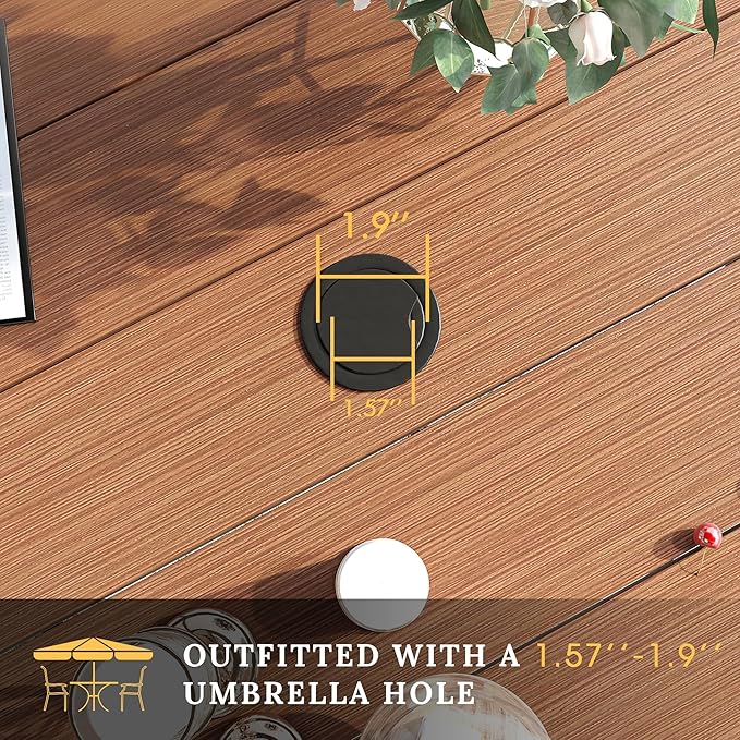 VICLLAX 60" Outdoor Round Patio Table - Image 5