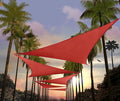 Amgo Custom Size 26' x 26' x 26' Red Triangle Sun Shade Sail UPF50+ AGTAPRT12 by Amgo