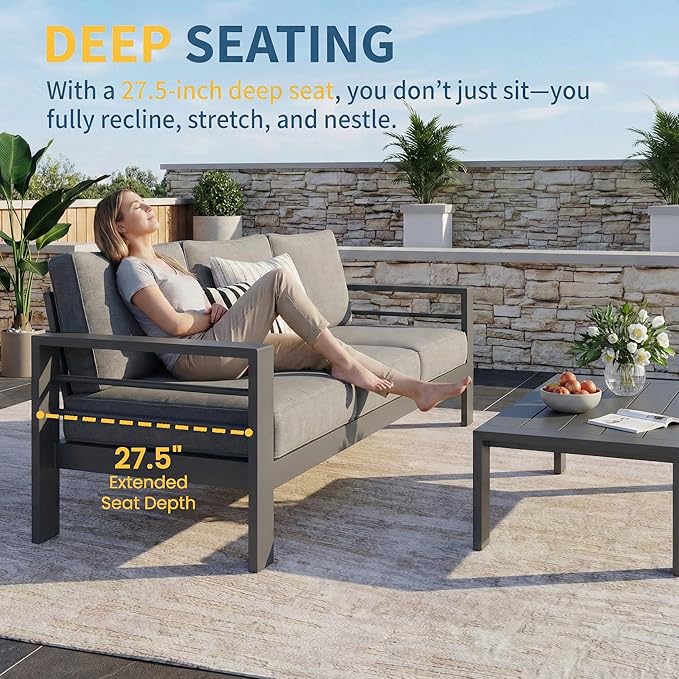 Solaste Aluminum Patio Furniture Set - Image 5