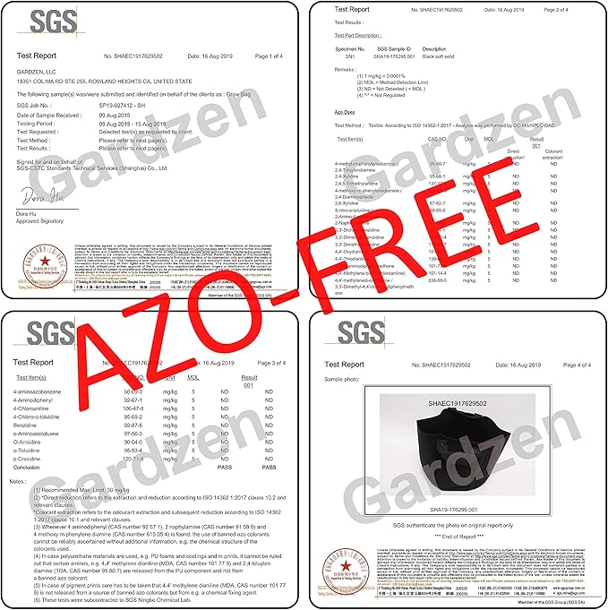 Gardzen 10-Pack 5 Gallon Grow Bags, 300G Thickened Aeration Fabric Pots - Image 9