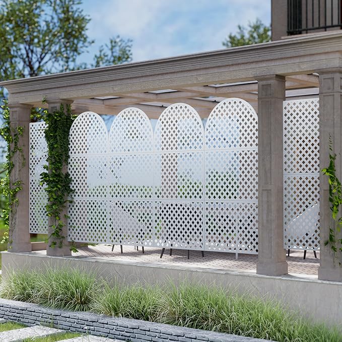 Casaphoria 72" H x 35" W Arched Metal Privacy Screen - Image 6