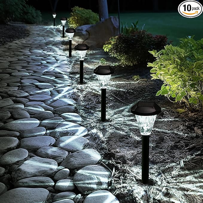 GIGALUMI 10 Pack Solar Lights Outdoor Waterproof, Outdoor Solar Lights by GIGALUMI