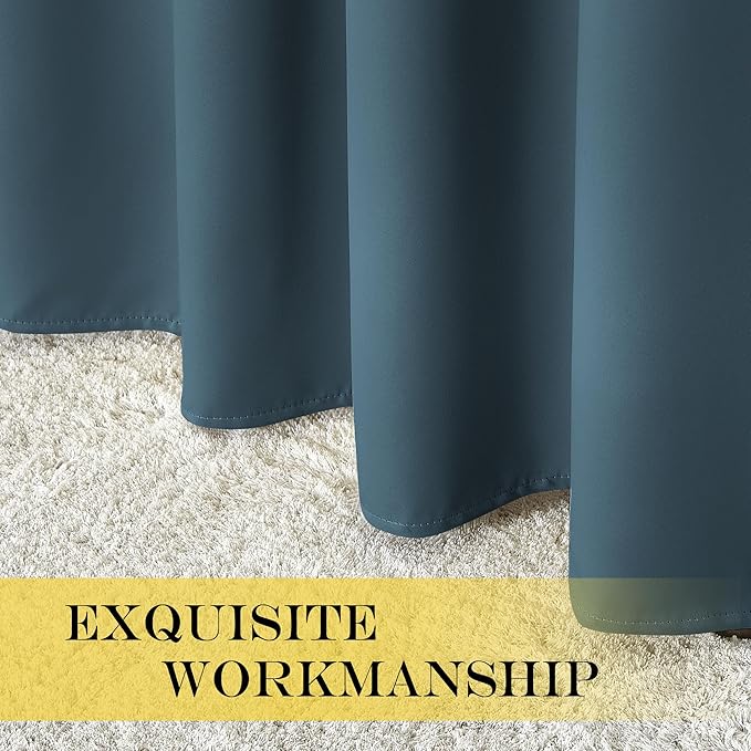 NICETOWN Blackout Sliding Door Curtains 84 Inch Length, Extra Wide Room Divider - Image 4