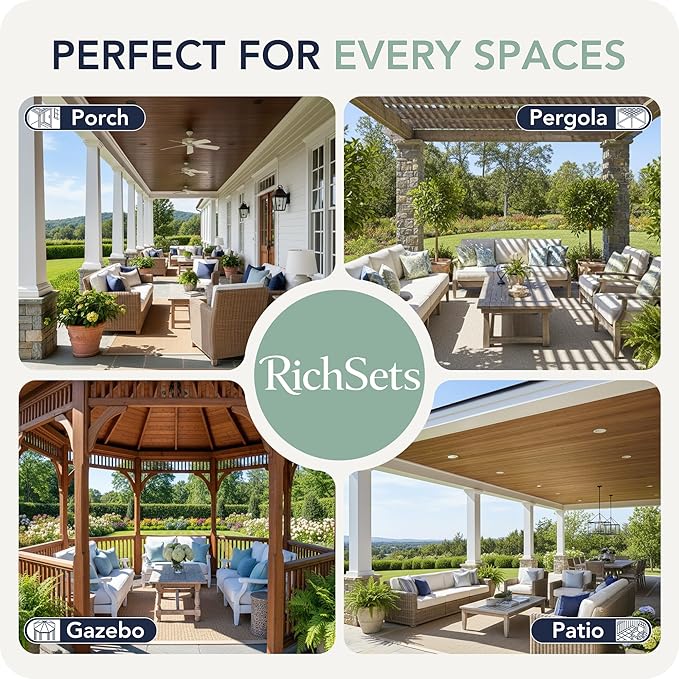 Gazebo Curtains Outdoor Waterproof 6 Panels - Image 8