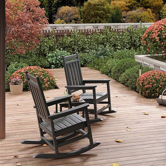 HDPE Rocking Chair Outdoor Set of 4 - Image 7