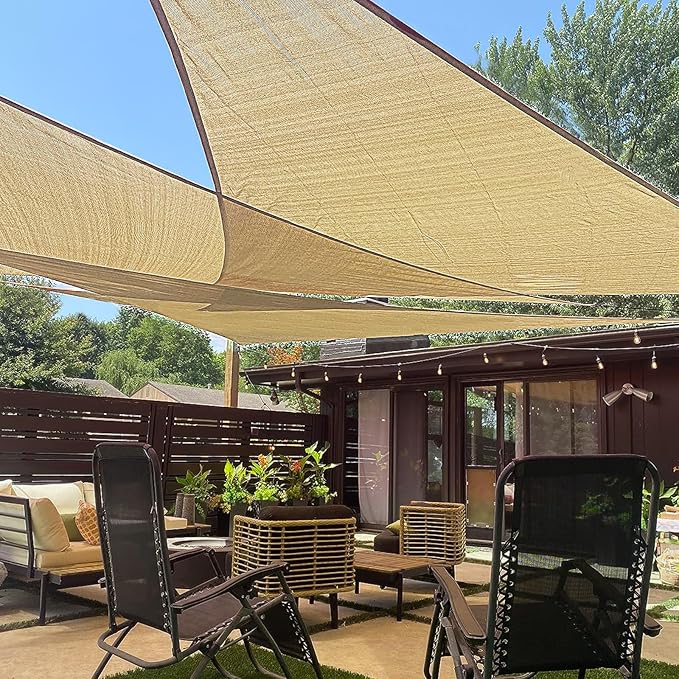 LOVE STORY Custom Size 6'x6'x8.5' Sand Sun Shade Sail Right Triangle Sunshade by LOVESTORY