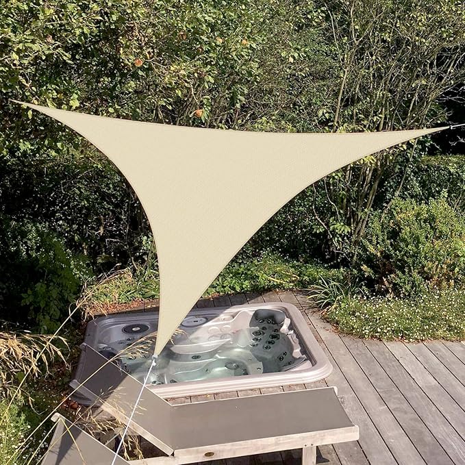Patio Paradise 19' x 19' x 19' Sun Shade Sail Triangle Canopy Shade Cloth - Image 6