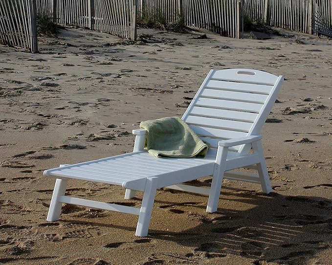 POLYWOOD NCC2280MA-P Nautical Arms Chaise - Image 2