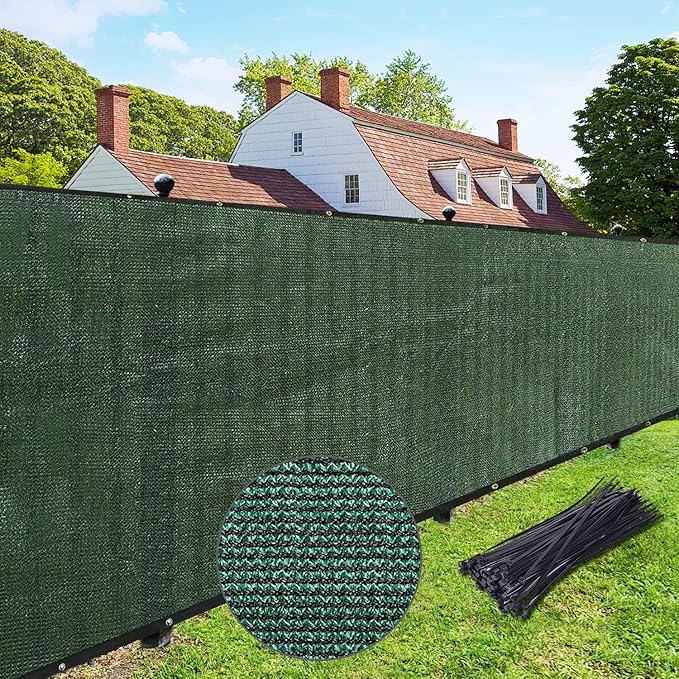 UPGRADE Privacy Fence Screen 4'x77' Dark Green Outdoor 90% Visibility Blockage by UPGRADE