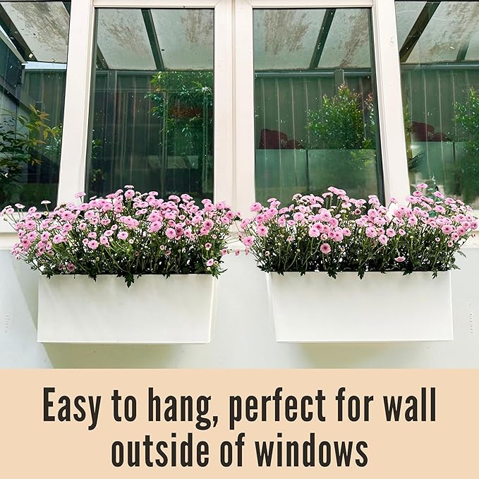 LaLaGreen Wall Hanging Planter Outdoor Wall Mounted Self Watering System Window - Image 6