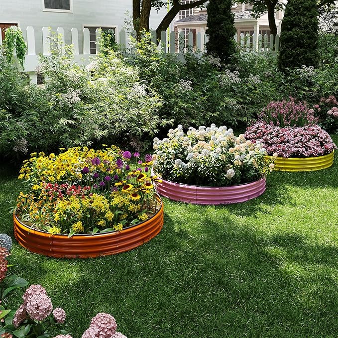 Galvanized Metal Planter Round Raised Garden Bed Kit - Image 6