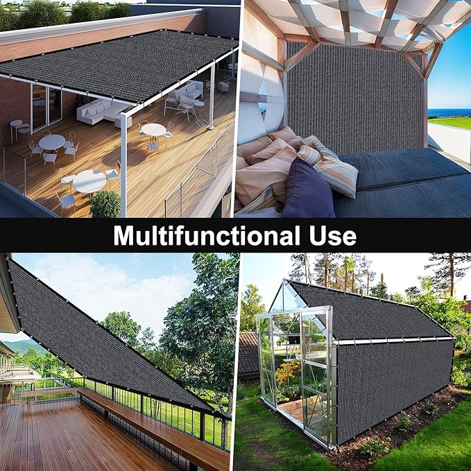 Artpuch 90% Sun Shade Cloth, 5 x 16 FT Pergola Shade Cover Canopy - Image 8