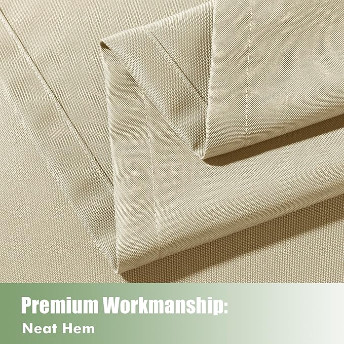 HolidayIdeas Outdoor Curtains for Patio Waterproof, 8 Panels - Image 5