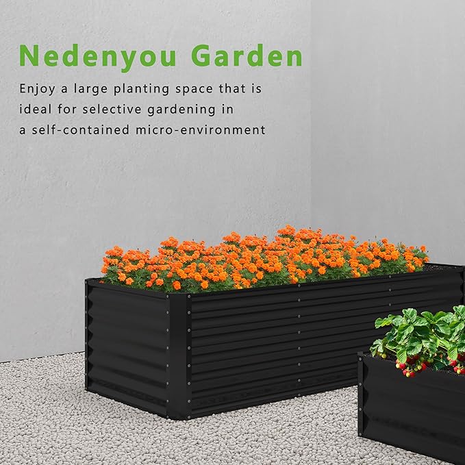 4x2x2FT Galvanized Raised Garden Bed, Planter Raised Beds-Metal Garden Box - Image 5