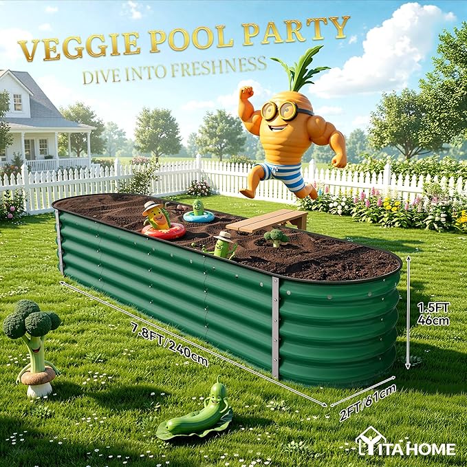 YITAHOME 17" Tall 9 in 1 Large Raised Garden Bed Kit, Outdoor Above Ground - Image 8