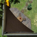 Amgo 24' x 24' x 33.9' Brown Right Triangle Sun Shade Sail UPF50+ Canopy Awning by Amgo