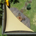 Amgo Custom Size 5' x 9' x 10.3' Beige Right Triangle Sun Shade Sail UPF50+ by Amgo