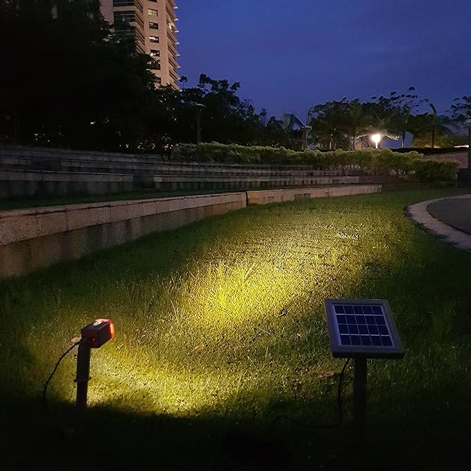 HEX 50X Single Solar Spotlight Warm White LED Waterproof Dimmable Dusk to Dawn - Image 6