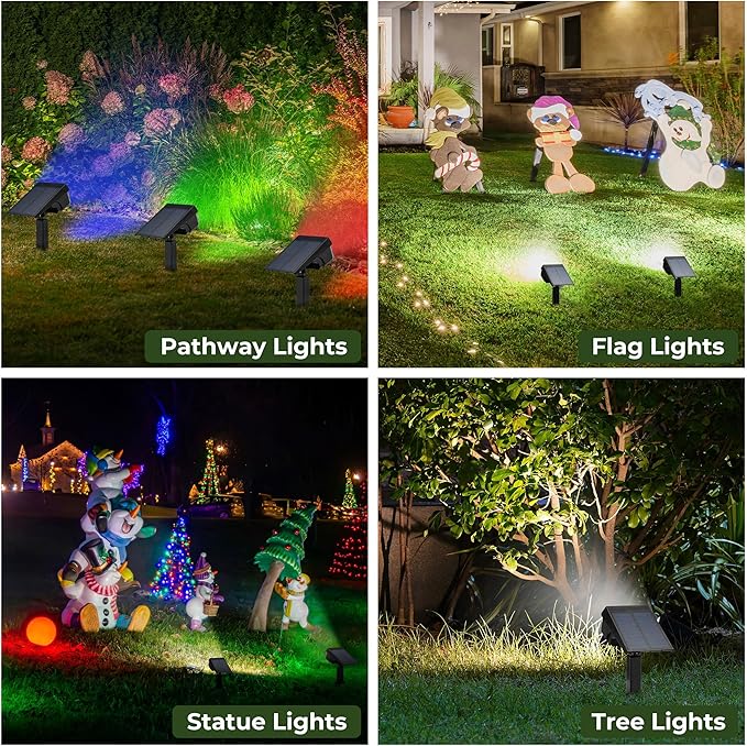 Kingsyard Solar Color Changing Lights 8 Colors, USB & Solar Powered Solar - Image 5